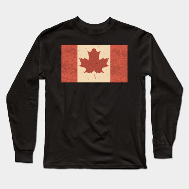 Canada Flag Canadian Nationality Pride Long Sleeve T-Shirt by Foxxy Merch